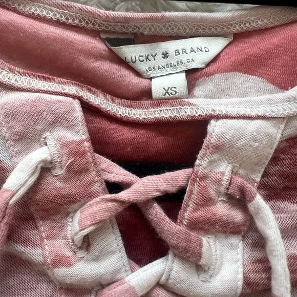 Pink Camo Lace Up Shirt - Picture 2 of 5